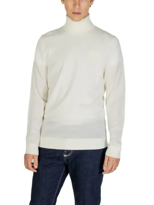 Cremefarbener Kaschmir Rollkragenpullover Calvin Klein