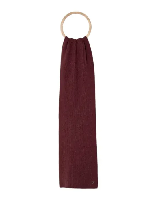 Bordeauxfarbenes Calvin Klein Logo-Schal