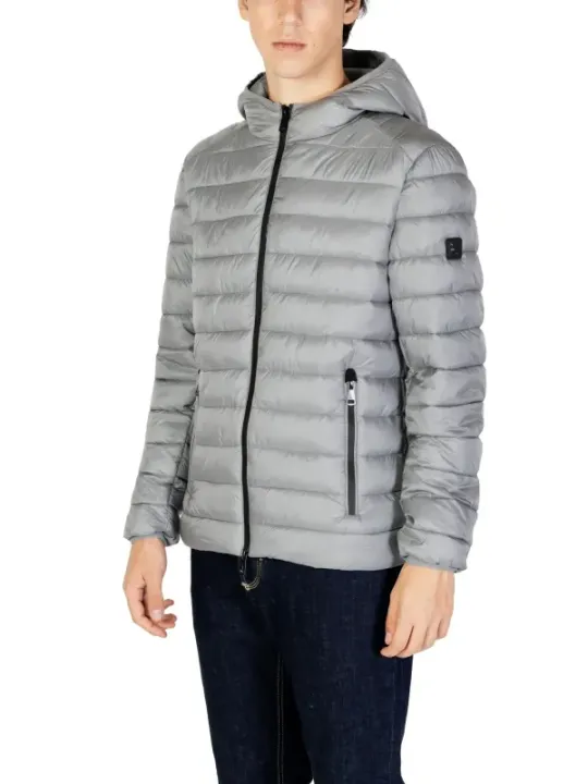 glänzende gesteppte Herren Daunenjacke mit Kapuze