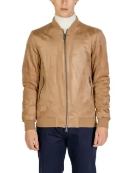 Beigesatin Bomberjacke Gianni Lupo 477840