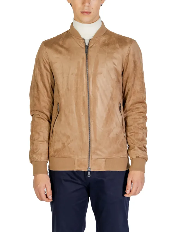 Beigesatin Bomberjacke Gianni Lupo 477840