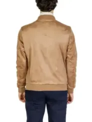 Tan Nylon Bomberjacke Herren