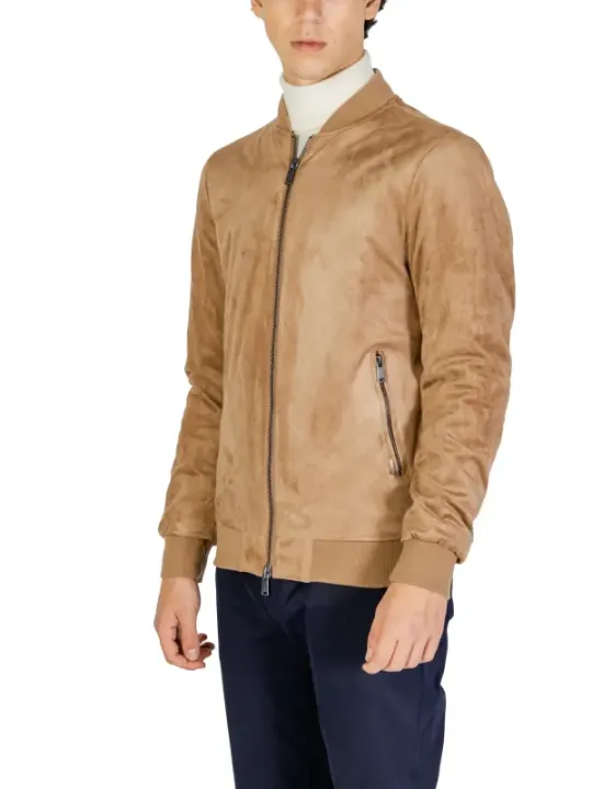 Tannfarbene Gianni Lupo Herren Bomberjacke