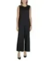 Schwarzer, plissierter Sandro Ferrone Jumpsuit