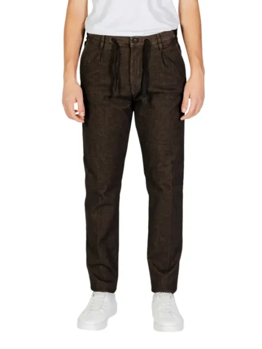 Dunkle braune Herren Slim Fit Hose