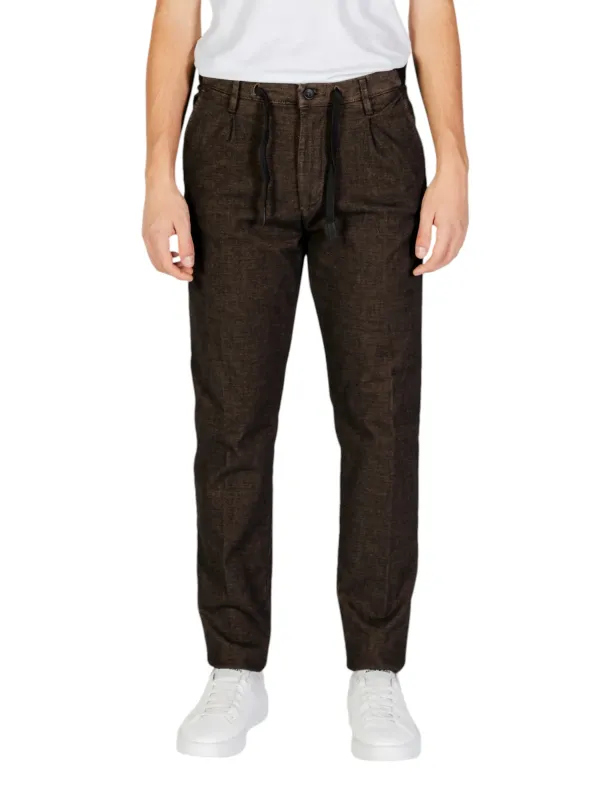 Dunkle braune Herren Slim Fit Hose