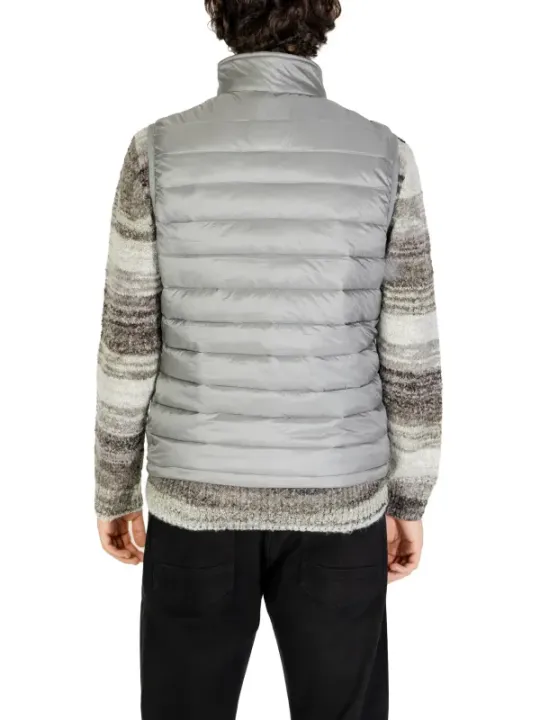 Silberne gesteppte Weste Gianni Lupo