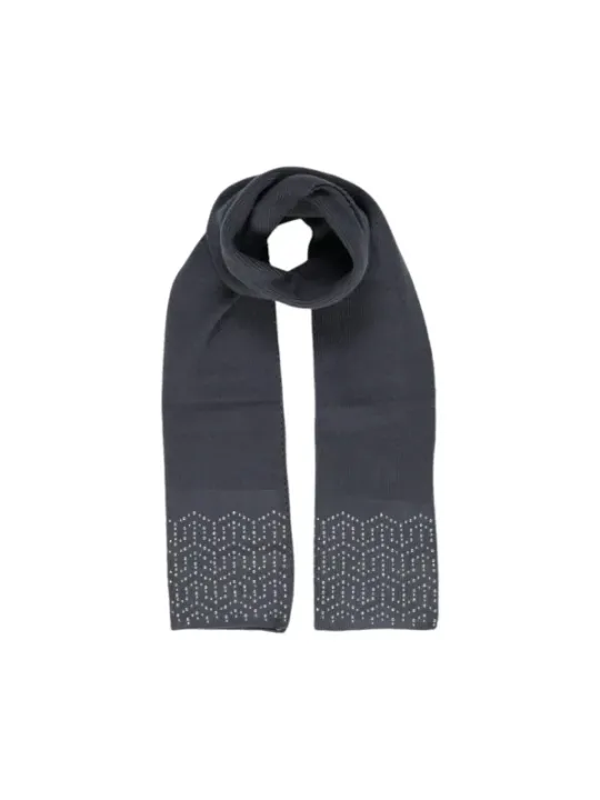 Schwarzer Schal mit Metallic-Perlen