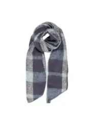 Grauer und weißer Karoschals Knoten