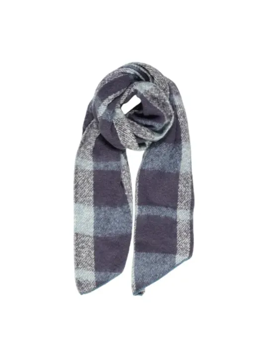 Grauer und weißer Karoschals Knoten