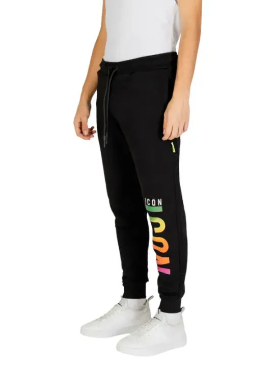 Schwarze Hosen mit ICON-Logo