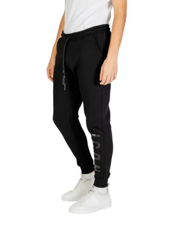 Schwarze Jogginghose mit seitlichem Reißverschluss