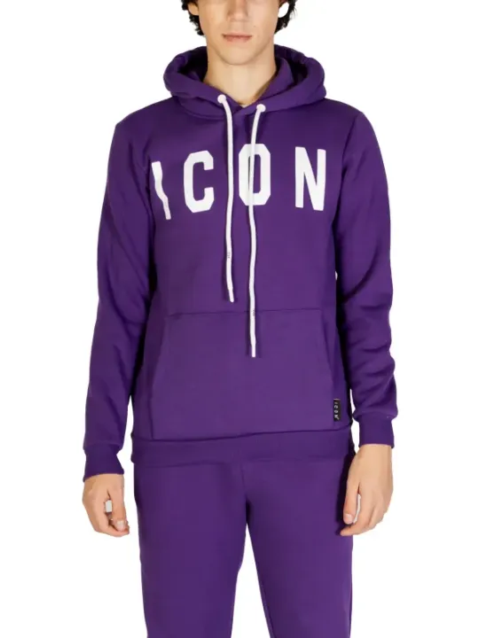 Lila Kapuzenanzug mit ICON-Aufdruck