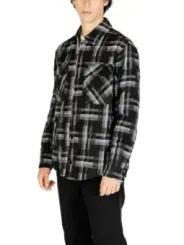 Schwarzes weißes Karomuster Hemd Gianni Lupo