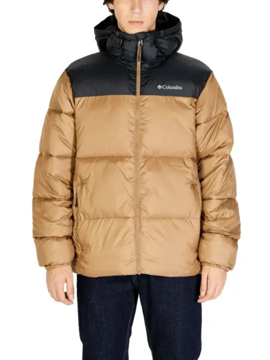 Tan Columbia Daunenjacke mit Kapuze