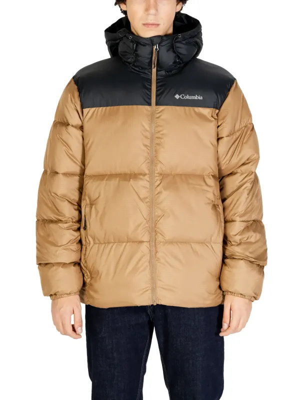 Tan Columbia Daunenjacke mit Kapuze
