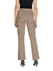 Taupefarbene Samt-Cargo-Hose mit Taschen