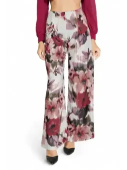 Blumige, hochtaillierte weite Hosen Rinascimento