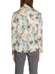 Rinascimento Bluse seidenartiger grüner Print