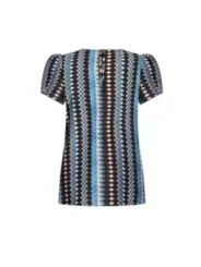 Blaues geometrisches A-Linien Hemd