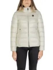 Schwarze Blauer gesteppte Winterjacke Damen