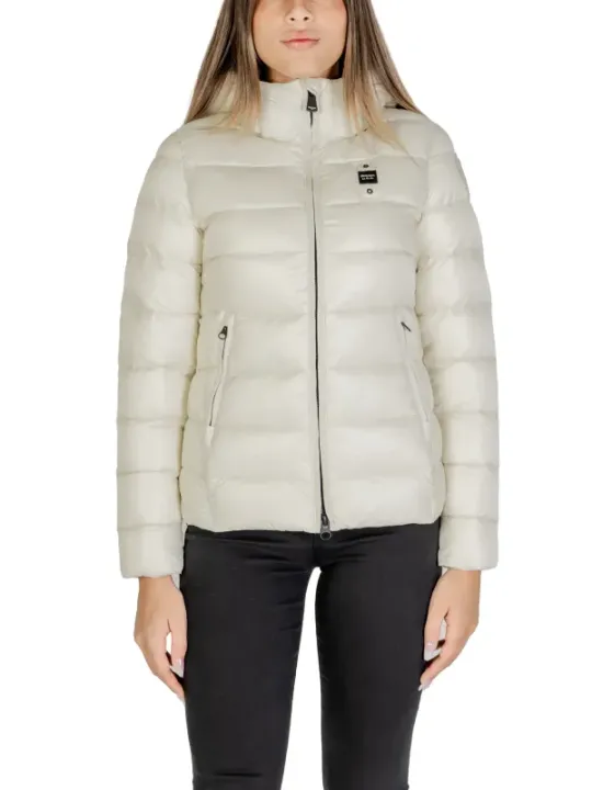 Schwarze Blauer gesteppte Winterjacke Damen