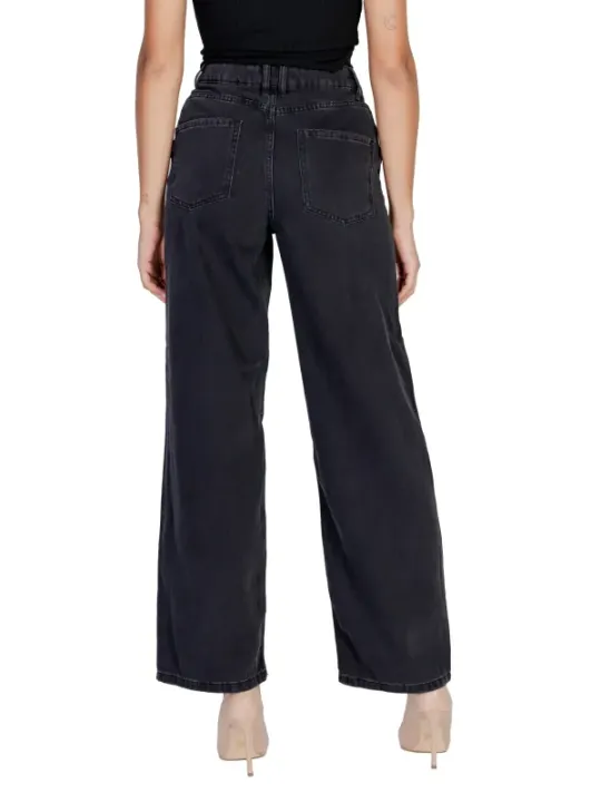 Dunkle graue Straight Leg Jeans