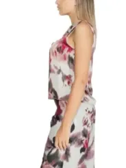 Blumenmuster Damen Kleid und Top