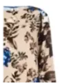 Blumiger Rinascimento Bluse beige-braun.