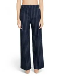 Gestreifte Wollhose mit hohem Bund