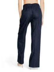 Marine gestreifte Damen Businesshose