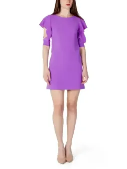 Lila kurzes Rüschenkleid von Rinascimento