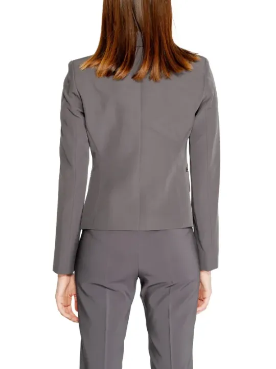 Grauer taillierter Damenanzug Rinascimento 477311