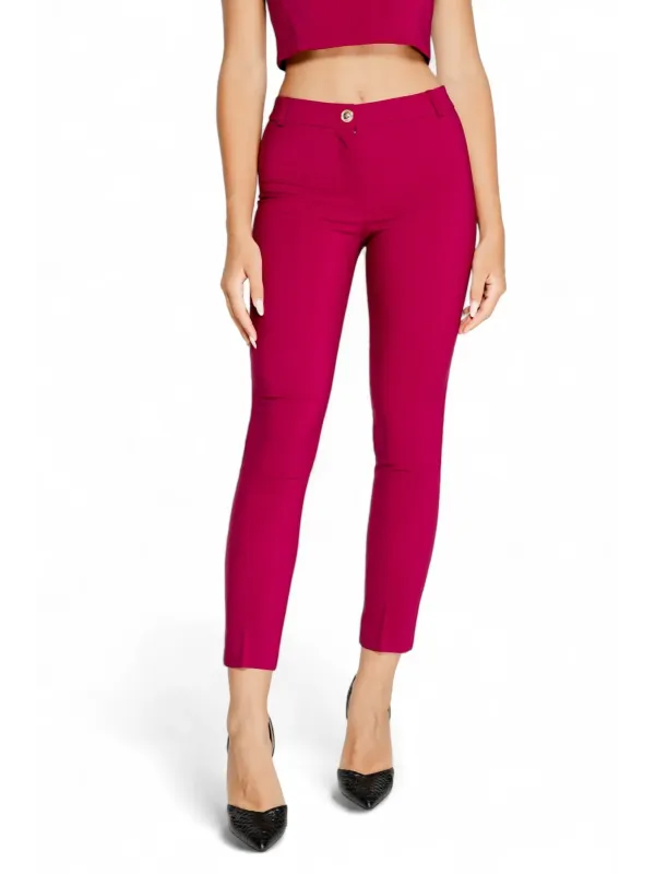 Fuchsia Cropped-Top und Leggings