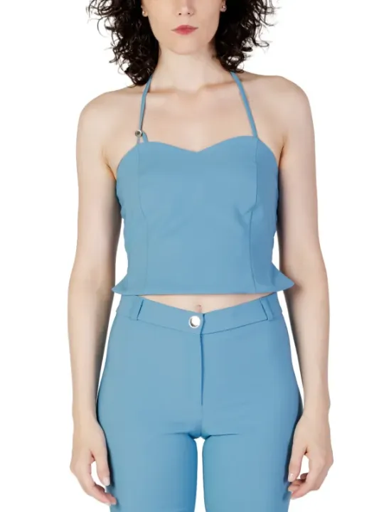 Schwarzes Rinascimento Halter-Spaghetti-Top