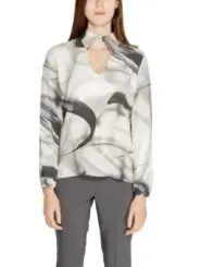 Rinascimento Bluse mit Pinselstrichmuster