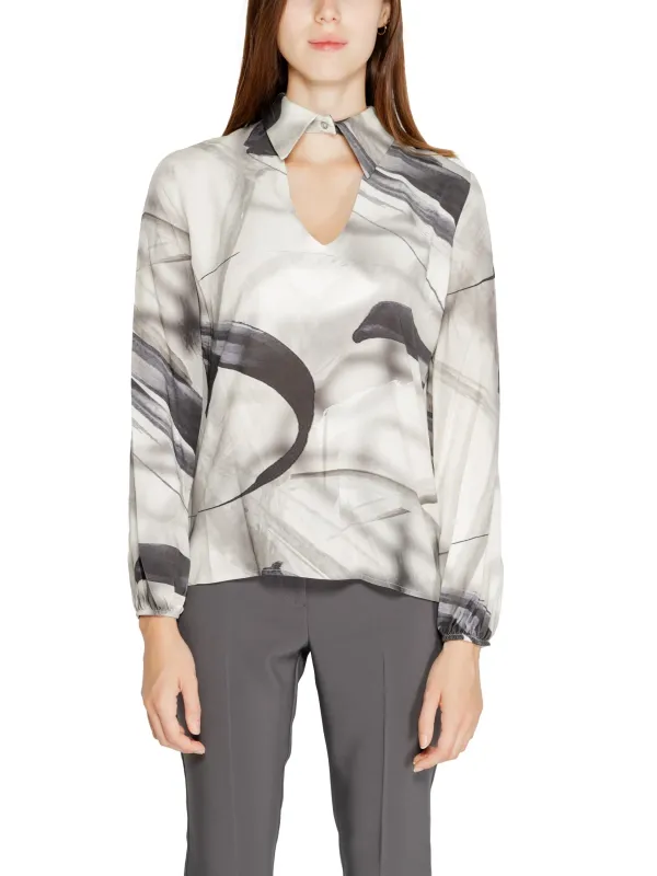 Rinascimento Bluse mit Pinselstrichmuster