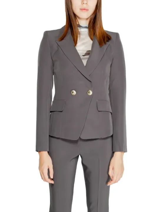 Grauer Rinascimento Blazer mit Goldknöpfen