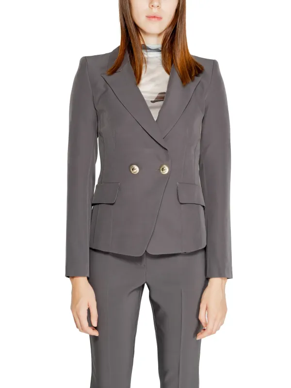 Grauer Rinascimento Blazer mit Goldknöpfen