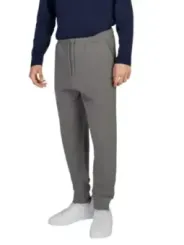 Bequeme graue Trainingshose mit Bündchen