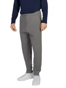 Bequeme graue Trainingshose mit Bündchen