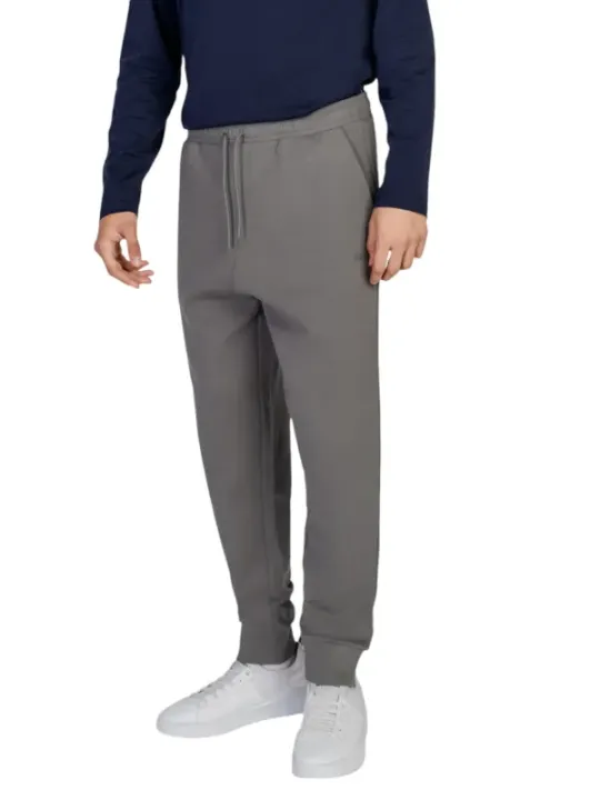 Bequeme graue Trainingshose mit Bündchen