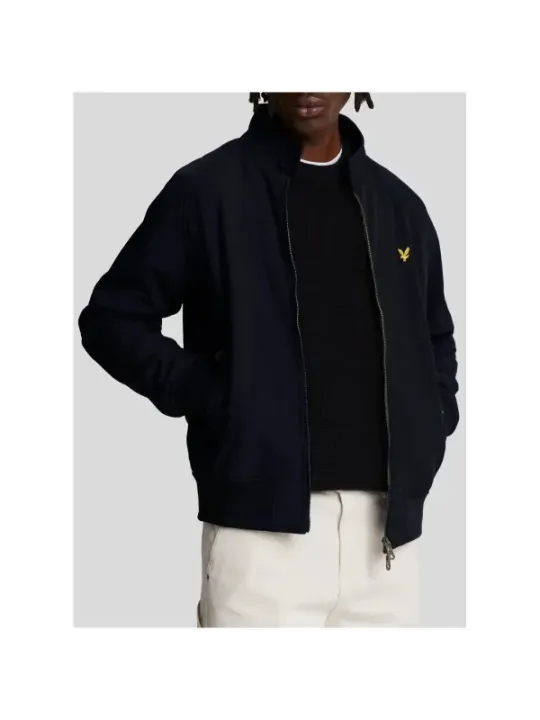 Schwarze Lyle & Scott Bomberjacke