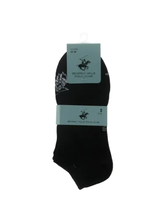 Schwarze Socken mit Polospieler-Logo
