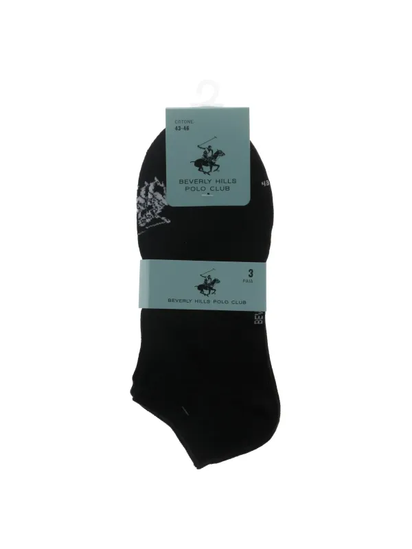 Schwarze Socken mit Polospieler-Logo