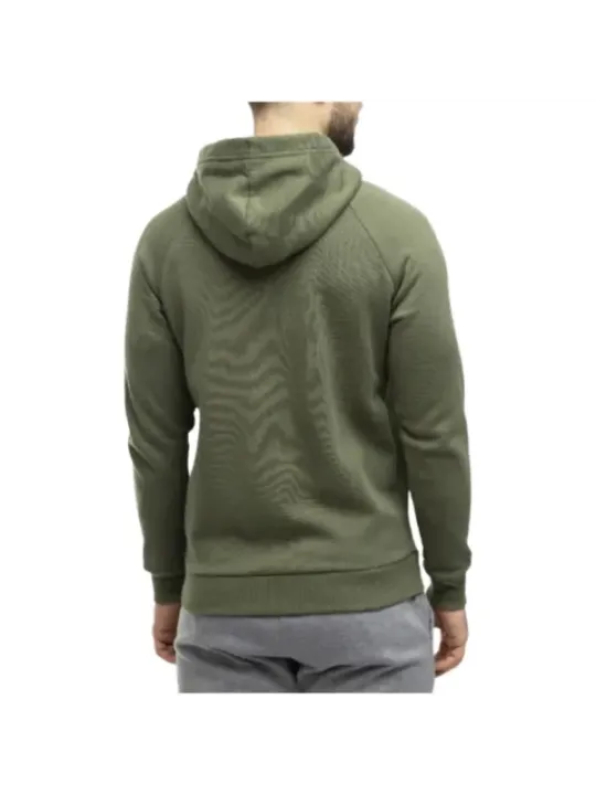 Olivgrüner Under Armour Kapuzenpullover Fleecejacke