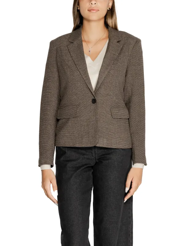 Braunes Tweed Blazer für Damen