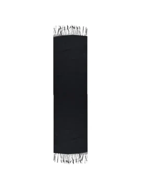 Schwarzer Kaschmirschal mit Fransen detailreich