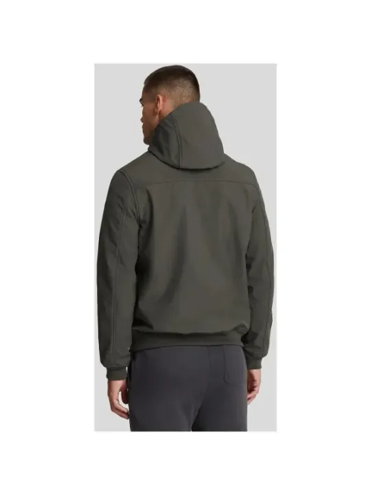 Grauer Lyle & Scott Kapuzenpullover hinten