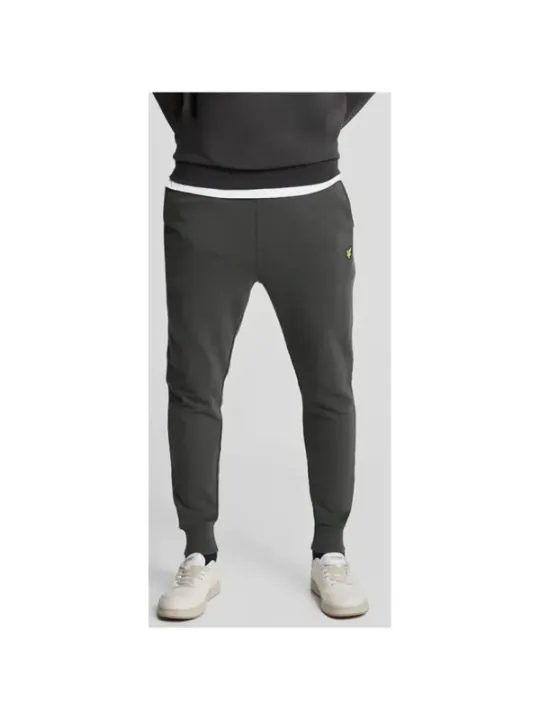 Graue Lyle & Scott Trainingshose hinten